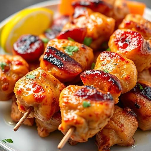 Image of Chicken Sosaties, marinated chicken skewers