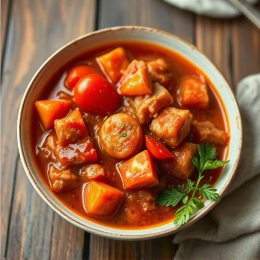 Image of Tomato Bredie, a hearty and comforting stew